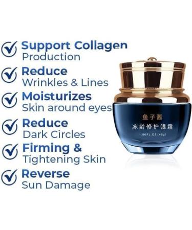 EXQST Caviar Repair Essence Eye Cream Tightening and Lifting Caviar Eye Cream Caviar Collagen Luxury Eye Lift Cream AntiWrinkle Eye Cream for Dark Circles and Puffiness - Buy Online on GoSupps.com