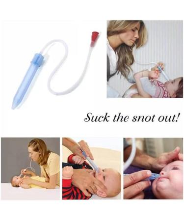 Nasal Aspirator for Baby by Emenet | Booger Sucker with 24 Filters | Baby First Aid Kit Essential for Newborns | Baby Registry Must-Have - Buy Online on GoSupps.com
