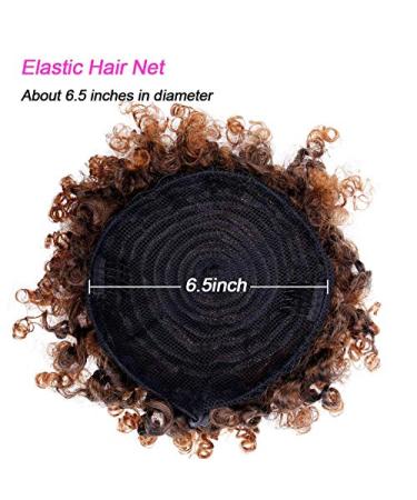 Short Afro Puff Synthetic Hairpiece | Curly Drawstring Ponytail Updo Extensions for Women - P015-T24-27 - Buy Online on GoSupps.com