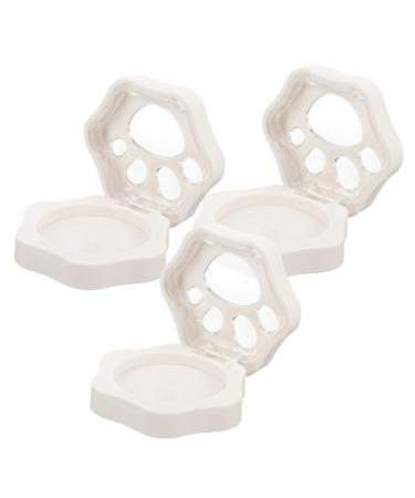 Didiseaon 3pcs Blush Palette Eyeshadow Eye Shadow Cosmetic Containers Empty Lipstick Pallet White Plastic
