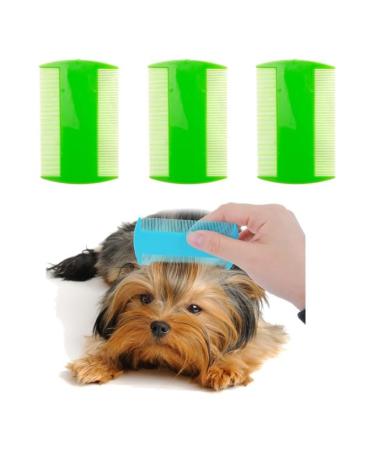 Kamm Dog Teck removal Dealed comb summer flea protection tools pet kamm cat dog for removing complications and knots (green 3)