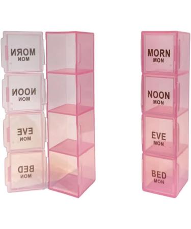 Pill Organizer Box with Snap Lids - 7-Day AM/PM Pill Box 6018 | International Shipping Available - Buy Online on GoSupps.com
