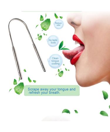 Stainless Steel Tongue Scraper - Ayurvedic Tongue Cleaner for Optimal Oral Hygiene | International Shipping Available - Buy Online on GoSupps.com