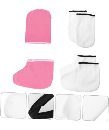 minkissy 8 Pairs Hand and Foot Mask Thickened Foot Covers Heat Preservation Gloves Skin Care Gloves Exfoliating Foot Covers Gloves Hand Spa Gloves Paraffin Wax Bath Gloves Foot Spa Covers - Buy Online on GoSupps.com