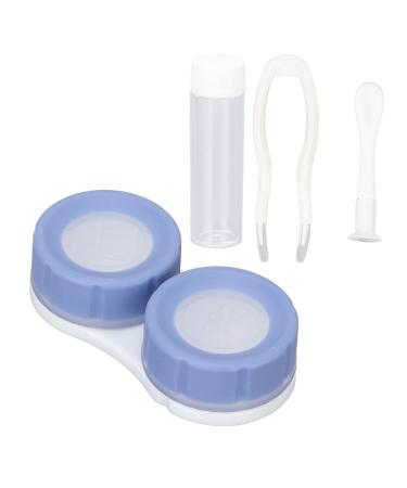 Entatial contact lens box solution tube purple portable contact lens container plastic mini lovely for women for everyday use