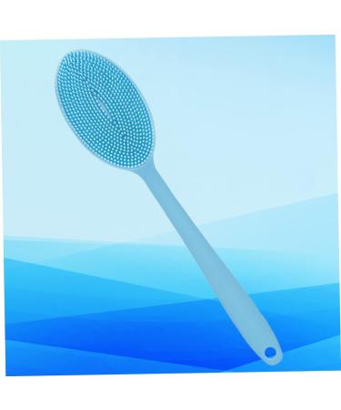 Silicone Body Brush Exfoliating Shower Scrubber - Blue - Buy Online on GoSupps.com