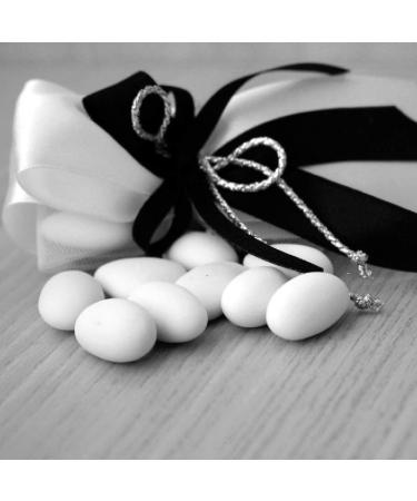 White Jordan Almonds - 2lb Bulk Bag | Crunchy Candy for Weddings & Special Events - Buy Online on GoSupps.com