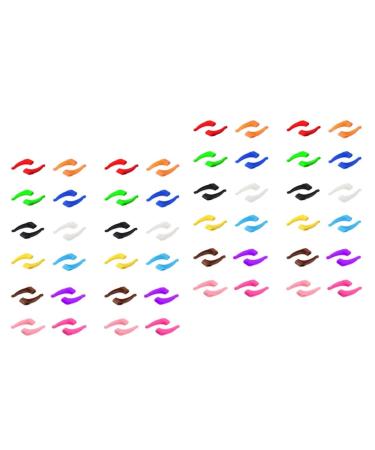 Housoutil 48 pairs glasses holder made of silicone anti-slip holder for glasses training accessories Reading glasses slide-resistant glasses silicone ear cuff men and women ear hooks glasses legs 4x0.6cmx2pcs such as shown