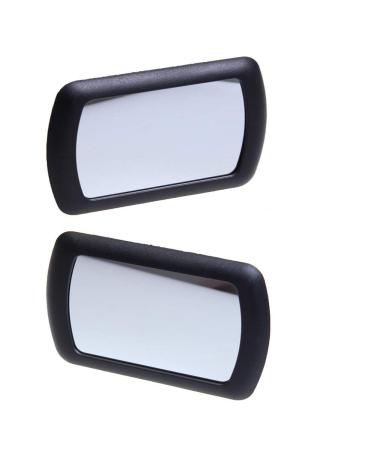2 Pack Sun Visor Mirror Clip on WenMei Car Visor Cosmetic Vanity Mirror Clip Car Makeup Sun-Shading Cosmetic Mirror Black Deluxe Visor Mirror Auto Supplies 16.9x11cm/6.65x4.33 (Black)