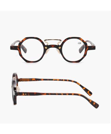 Retro Round Frame Reading Glasses Men Women Stylish Blue Light Blocking Readers With Spring Hinges(Couleur:Tortoiseshell Grandeur:2.5x) - Buy Online on GoSupps.com
