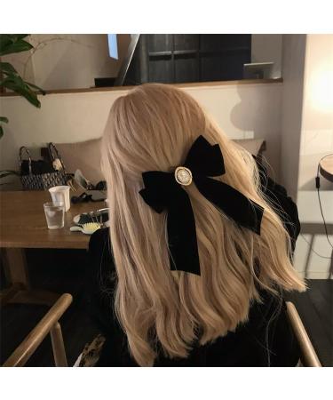 Black Velvet Hair Bows Ribbon Clips 4Pcs Velvet Bow Hair Clip Ribbon Hair Bows Velvet Hair Bows Black Bows Ribbon Hair Clips Classic Ponytail Bowknot Hair Clip Ponytail Barrettes for Women Type B Black Typeb - Buy Online on GoSupps.com