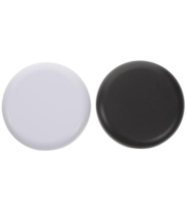 Fomiyes 2 pieces silicone-tooth clip holder prosthesis box retainer clipping box suitcase orthodontic prosthesis case black white 8 5 x 8 5 cm 5x2.8cm