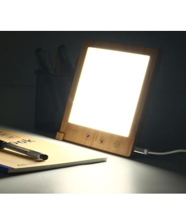 LED Light Therapy Lamp - Adjustable Brightness Portable UV Free Colour Temperature Touch Brightness Control Timer (Wood Grain) - Buy Online on GoSupps.com