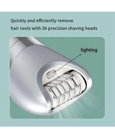 Fangxuee Electric Trimmer for Women 6in1 Painless Wet and Dry Shaver for Women for Arms Underarms Bikini Replaceable Heads - Buy Online on GoSupps.com