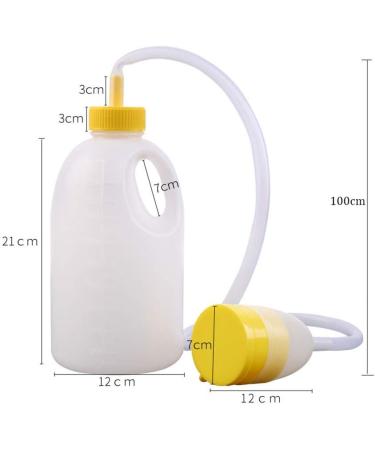 Reusable Urinal Bottle for Men 1700ML Patients Male Urinal Pee Bottle with 100Cm Pipe for Hospital Incontinence Elderly Travel Driving Camping - Buy Online on GoSupps.com