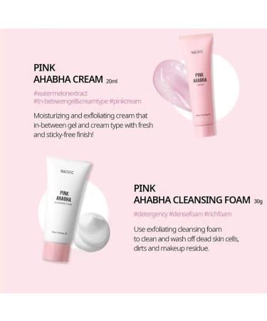 Nacific Pink AHA BHA Kit ( Cleansing Foam Toner Serum Cream ) Travel Size Skin Care Set by KOSBEAUTY 4 Photo Cards - Buy Online on GoSupps.com