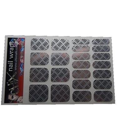 Chix Nails Chrome Beauty Minx Style Fingers Toes Vinyl Foils Nail Wraps Silver Embossed - Buy Online on GoSupps.com