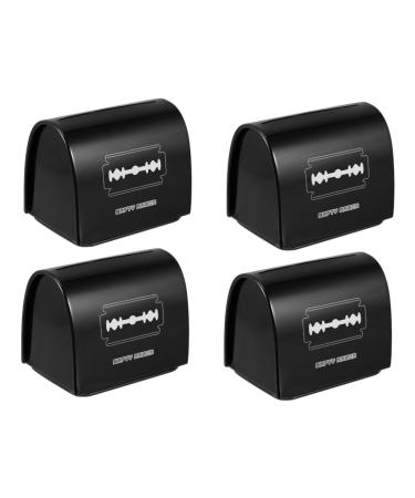 Minkissy 4 pieces Klingen Storage Box Blade dispenser Black container for sharp objects Razor blades Bank Razor Bank Disposal Man Razor Sharf Box Iron Blackx2st 6.5x4.5x6cmx2PCs