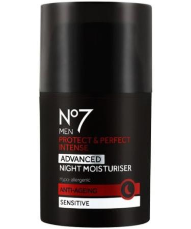 No7 Men Protect & Perfect Intense - ADVANCED Night Moisturiser - Anti Ageing - Sensitive - 50ml