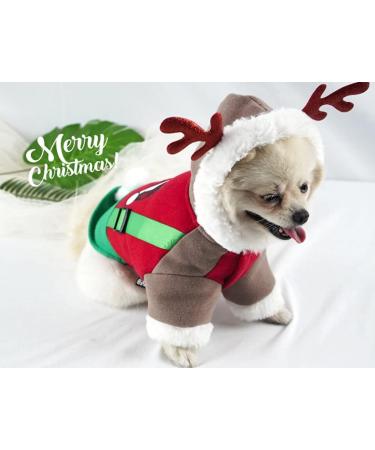 SAMGU Warm Christmas Dog Sweater Hoodie for Large Dogs | Cozy Elk Design | International Shipping Available - Buy Online on GoSupps.com