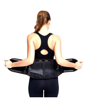 TIIFFY Lumbar Support with Removable Pads and Steel Rails (Size : L)