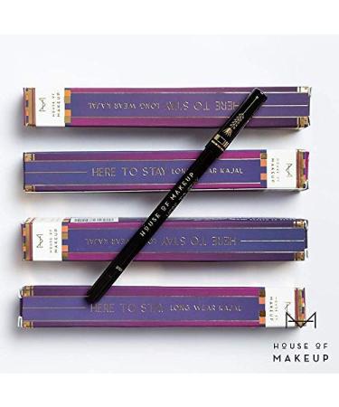 House of Makeup LONGWEAR Waterproof Black Kajal | NOIR - 24hr Intense Kajal Pencil with FREE Sharpener | Vegan & Cruelty-Free - Buy Online on GoSupps.com