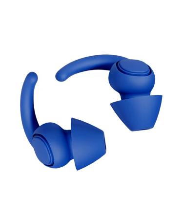 Swimming Ear Plugs Soft Silicone Waterproof Earplugs for Swimming Surfing Snorkeling (Dark Blue)
