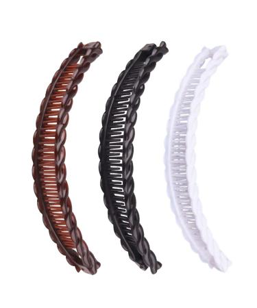 Niaciswe Banana Hair Clips - 12 Pack Stylish Plastic Hair Clamps for Women & Girls | Fish Tail Design & Versatile Styles - Buy Online on GoSupps.com