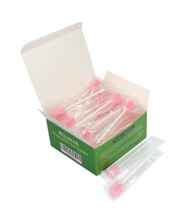 wellgler Disposable Oral Swabs-Pink 50Counts 50 Pink