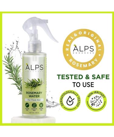 A.l.p.s Goodness Rosemary Water Spray For Hair Growth (200 ml) | Hair Spray for Regrowth | Rosemary Hair Mist | Adds Shine | Helps Reduce Hairfall | Strengthens Hair | Suitable For All Hair Types - Buy Online on GoSupps.com