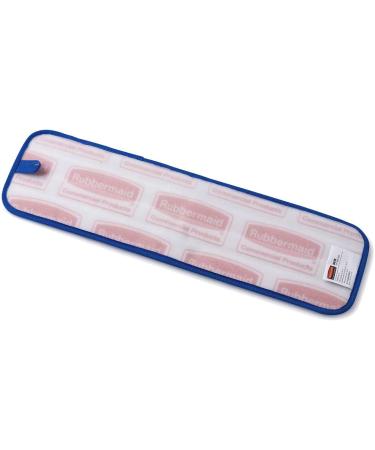 Rubbermaid Commercial 18 Inch Blue Microfiber Damp Room Mop Pad - Single Sided Mop Head - Buy Online on GoSupps.com