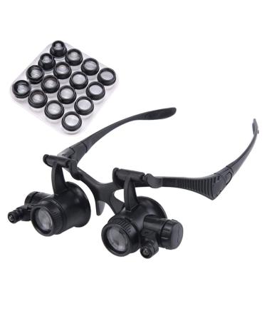 Head-Mounted Glass Mobile Phone Clock Watch Repair Engraving Reading LED Lights 20 Times Enlarge The Mirror Made in China