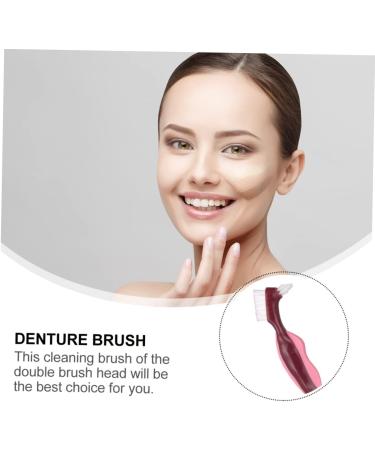 Buy Homsfou Double-Headed False Toothbrush & Denture Cleaning Tool | Best Prosthesis & Adhesive Care Brush - Buy Online on GoSupps.com
