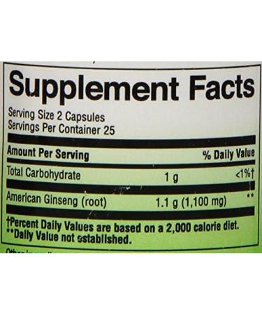 Nature's Way American Ginseng 1100mg 50 Vcaps - Premium Herbal Supplement - Buy Online on GoSupps.com