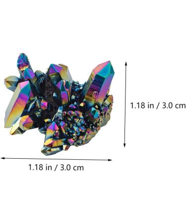 VILLCASE 6 Pcs Colorful Crystal Clusters Fish Decorations for Tank Druzy Geode Natural Stones Gem Display Colorfulx3pcs 3X3CMx3pcs - Buy Online on GoSupps.com