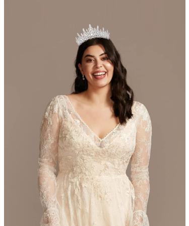 Silver Tiara for Women - Vofler Princess Crown | Baroque Crystal Headband for Queen Bridal Wedding & Special Occasions - Buy Online on GoSupps.com