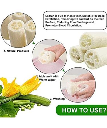 Natural Loofa Luffa Bath Shower Brush - Exfoliating Body Sponge - Buy Online on GoSupps.com