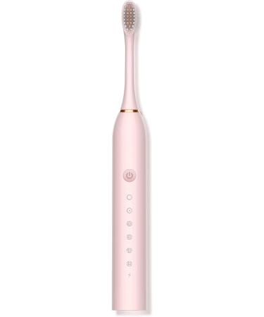 KANG Weite Sonic Electric Toothbrush: USB Rechargeable, 6 Modes, 4 Brush Heads | IPX7 Waterproof, for Adults and Kids - Pink - Buy Online on GoSupps.com