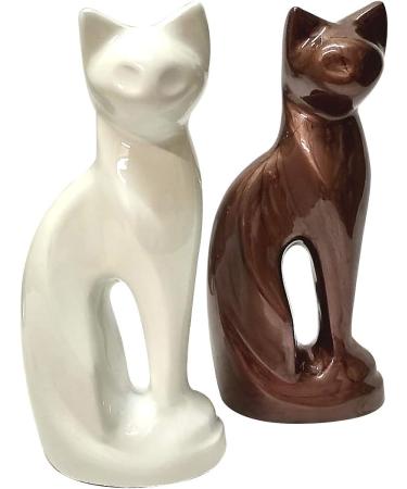 Pet Urn Cat Figurine Memorial Cremation Urn for Ashes Dark Brown Cat Shape Cremation Urns - Buy Online on GoSupps.com
