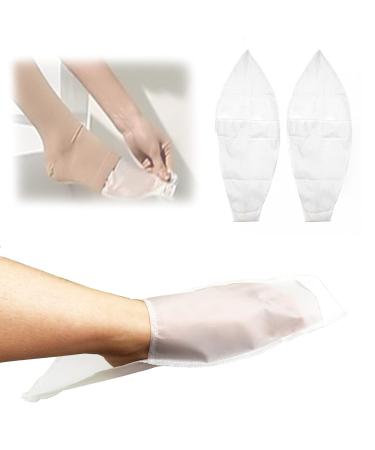 Open Toe Compression Sock Aid, Slip Stocking Easy Slide Applicator to Help Assist Put On for Disabled, Elderly, Pregnant, 2 Pcs