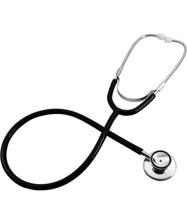 Valuemed Pro Double Dual Head Black Tube Stethoscope Doctor Nurse EMT Vet Medical Health Care (Black)