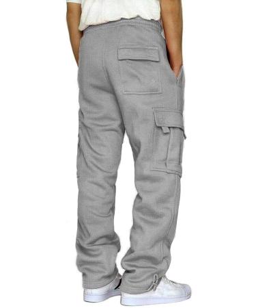 GYMBULLFIGHT Men's Athletic Sweatpants - Loose Fit Joggers with Pockets, Drawstring Waist, Grey (Large) - Buy Online on GoSupps.com