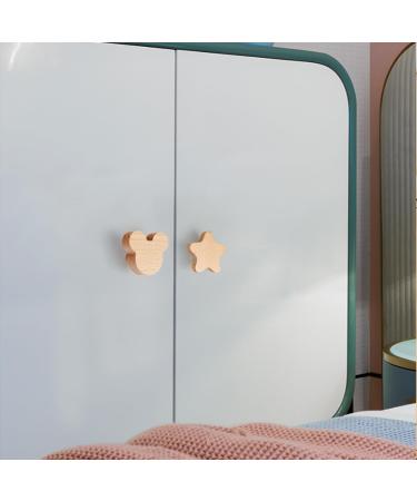 Buy Boolsfmam 6-Piece Animal Wood Cabinet Knob Set - Stars Moon & Clouds | Unique Children's Drawer Knobs | International Shipping Available - Buy Online on GoSupps.com