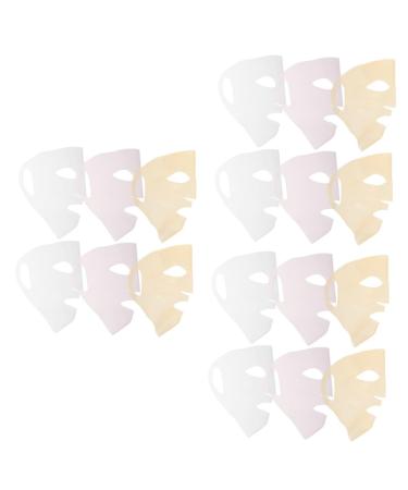 Mipcase 18pi ces Couvertures Silicone Pour Masques Faciaux R utilisables Support Pour Masques Optimise Absorption Des Soins Peau De Silicone Transparent Dor