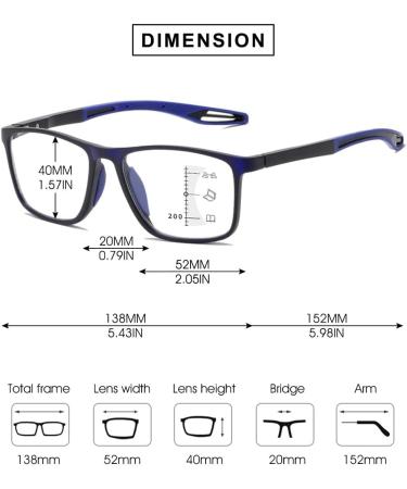 Vevesmundo Self-Tinting Reading Glasses with Blue Light Filter - Sporty TR90 Design for Men & Women - 2.5x Magnification - Lightweight & Stylish - Buy Online on GoSupps.com