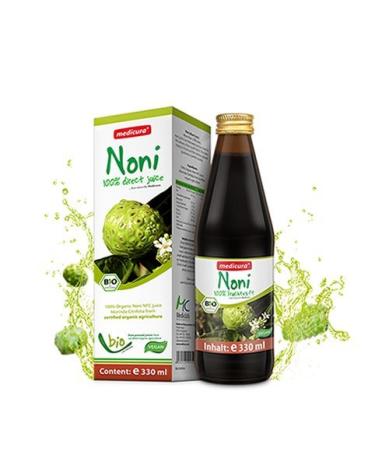 Medicura Bio Noni 100% Direct Juice - 330ml Glass Bottle