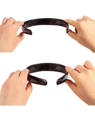 20 Pack Black Plain 1 Inch Hard Plastic Headbands with Teeth for Women and Girls - Buy Online on GoSupps.com