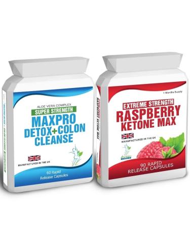 90 Raspberry Ketone Plus 60 Aloe Vera Colon Cleanse Weight Loss Diet Pills Free Meal Plan & Dieting Tips Extreme Strength Fast DELIVERY 1 to 2 Days