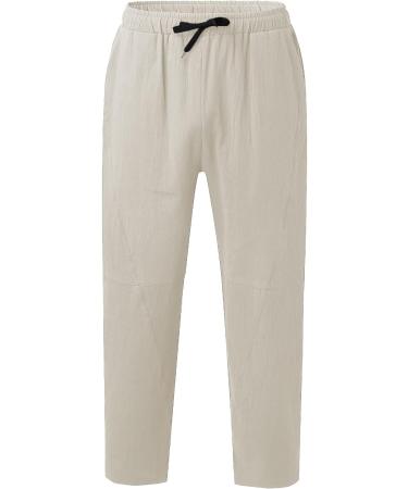 Men's Spring/Summer Dress Pants for Big Thighs - Beige, 4X-Large - Buy Online on GoSupps.com