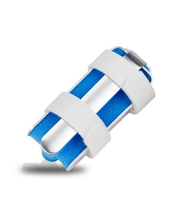 FERCAISH 4-Sided Finger Splints Metal Finger Support Brace Recovery Injury Pain Bending Deformation Fixing Finger Correction Splint (Medium)